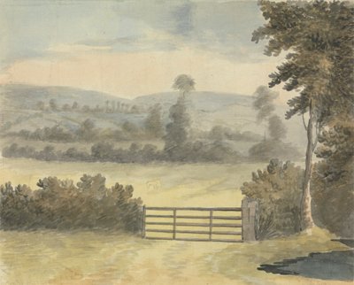 Landscape with Pasture Gate by Edward Francis Burney