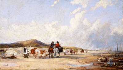 Crossing the Sands to Swansea Market, c1850s by Edward Francis Drew Pritchard