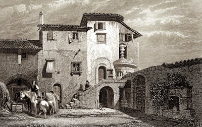 Residence of Lord Byron 1811 by Edward Francis Finden