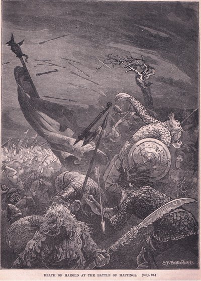 Death of Harold at the Battle of Hastings AD 1066 by Edward Frederick Brewtnall