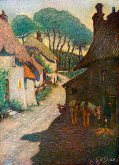 Thurlestone Village, South Devon by Edward Frederick Ertz