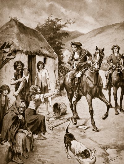 Irish life, c.1710, illustration from 