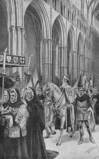 The Steeds of King Henry V Follow His Coffin Up the Nave by Edward Frederick Skinner