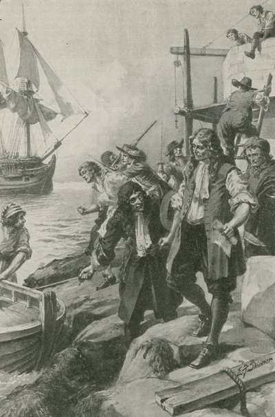 Winstanley Carried Off by Pirates by Edward Frederick Skinner