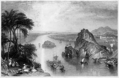 Rocks at Colgong on the Ganges, India by Edward Goodall