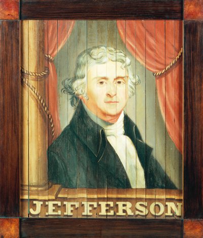 An Important Tavern Sign Depicting Thomas Jefferson and James Madison by Edward Hicks