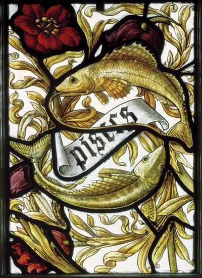 Pownall Hall, Shrigley & Hunt, Edward Holmes Jewitt, Signs Of The Zodiac, Pisces by Edward Holmes Jewitt
