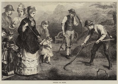 Preparing for Croquet by Edward Hughes