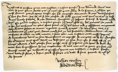 Letter from Edward IV to Francis II, Duke of Brittany, 9th January 1471 by Edward IV King of England