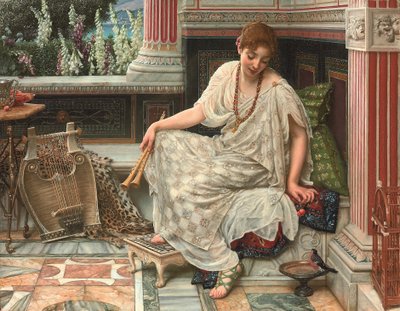 Chloe. Sweetly Taught in Music and Skilled in the Lyre by Edward John Poynter