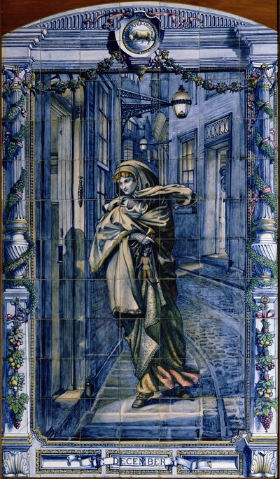 December, from a Series of Tile Panels for the Dutch Kitchen by Edward John Poynter