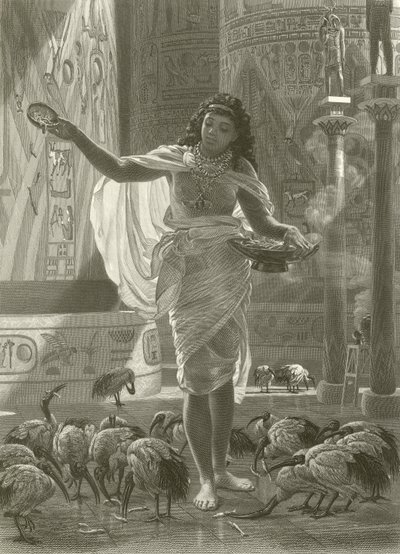 Feeding the Sacred Ibis in the Halls of Karnac by Edward John Poynter