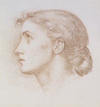 Head Study of a Young Woman by Edward John Poynter