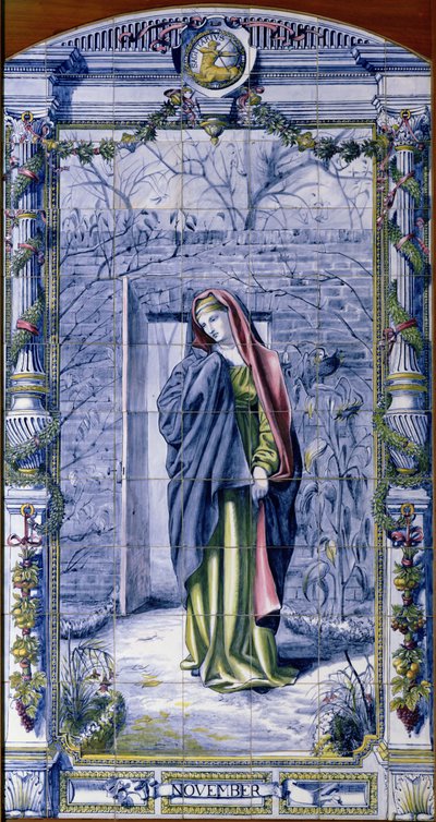 November, from a Series of Tile Panels for the Dutch Kitchen by Edward John Poynter