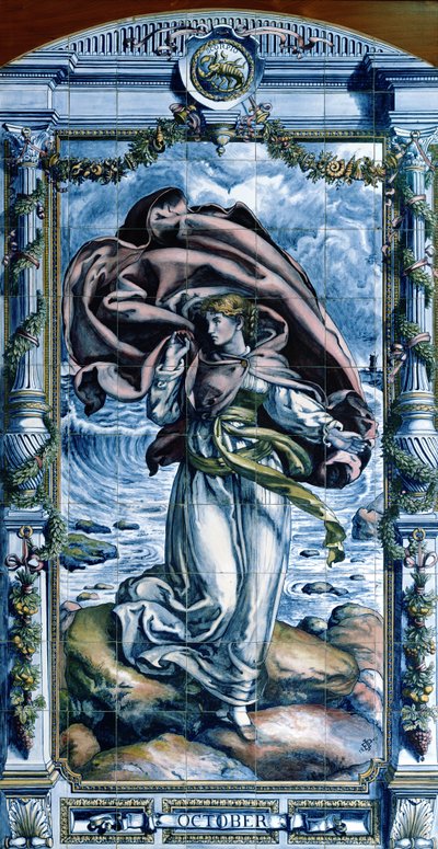 October, from a Series of Tile Panels for the Dutch Kitchen by Edward John Poynter