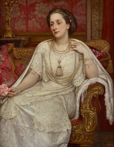 Portrait of Lady Edith, wife of Henry, 7th Duke of Northumberland by Edward John Poynter