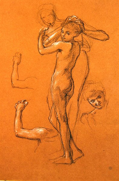 Study for Idle Fears (II) by Edward John Poynter