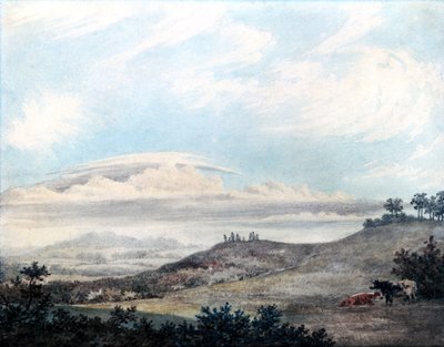 Rural landscape with later cloud studies by Luke Howard c.1808-11 by Edward Kennion