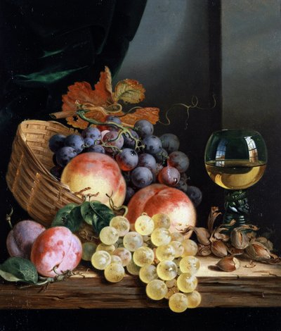 Still Life of Fruits and Nuts by Edward Ladell