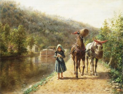 On the Towpath by Edward Lamson Henry