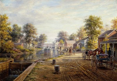 Scene along the Delaware and Hudson Canal by Edward Lamson Henry