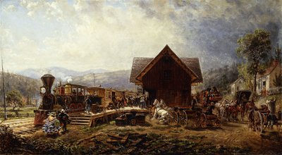 The 9.45 A.M. Accommodation, Stratford, Connecticut by Edward Lamson Henry