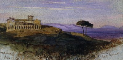 A View in the Roman Campagna by Edward Lear