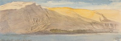 Abu Simbel, 4:30 pm, 8 February 1867 by Edward Lear