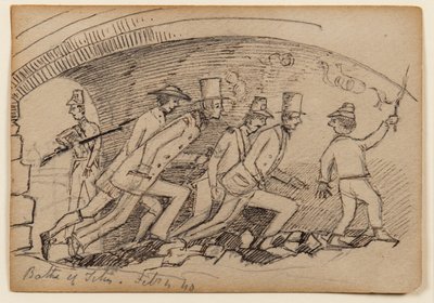 Baths of Titus, 1840 by Edward Lear