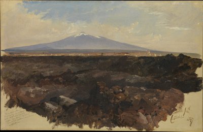 Catania and Mount Etna by Edward Lear