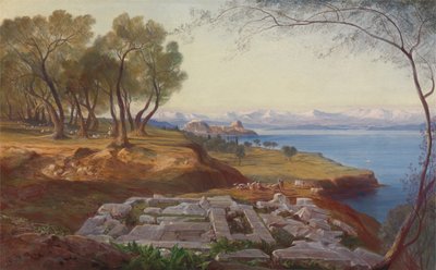 Corfu from Ascension, ca. 1860 by Edward Lear