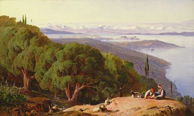 Corfu from the Hill of Gastouri by Edward Lear
