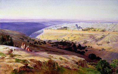 Jerusalem from the Mount of Olives, Sunrise by Edward Lear