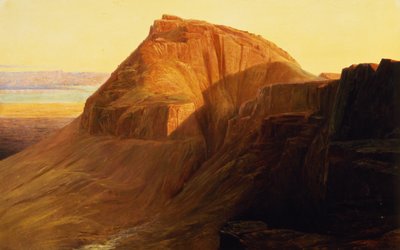 Masada or Sebbeh on the Dead Sea, 1858 by Edward Lear