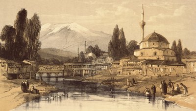 Monastir, from Journals of a Landscape Painter in Albania and Greece, published 1851 by Edward Lear