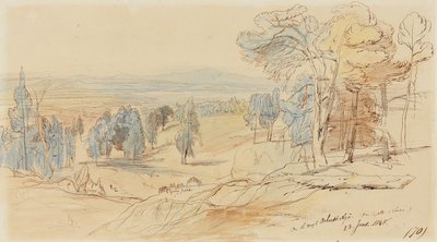 On the way to Achmet Aga from Castella and Chalcis, Greece, 23 June 1848 by Edward Lear