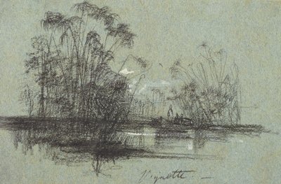 Papyrus on the Anapus, from Views of Sicily by Edward Lear