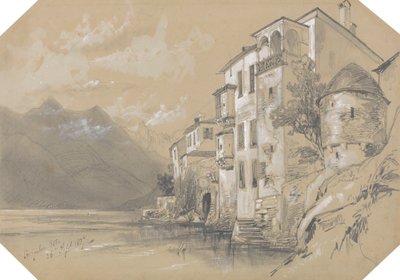 St. Giulio, Orta, 26 September 1837 by Edward Lear