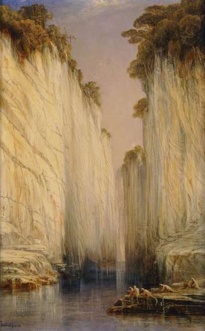 The Marble Rocks - Nerbudda Jubbulpore by Edward Lear