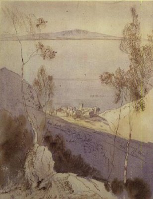 The Monastery of Esphigmenou by Edward Lear
