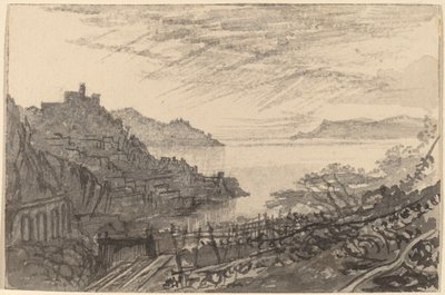 View of a Bay from a Hillside, Amalfi by Edward Lear