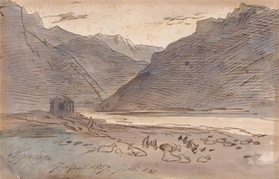 Vjose, 7:15 p.m. 17 April 1857 by Edward Lear