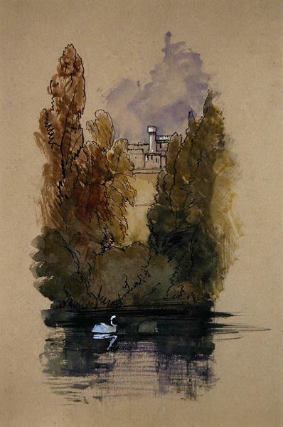 Warwick Castle by Edward Lear