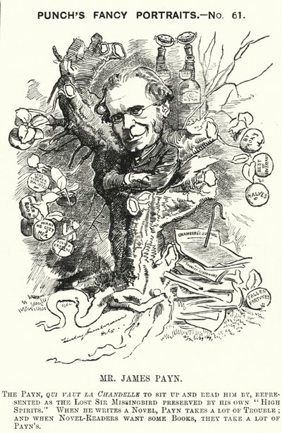 James Payn, English Novelist (engraving) by Edward Linley (after) Sambourne
