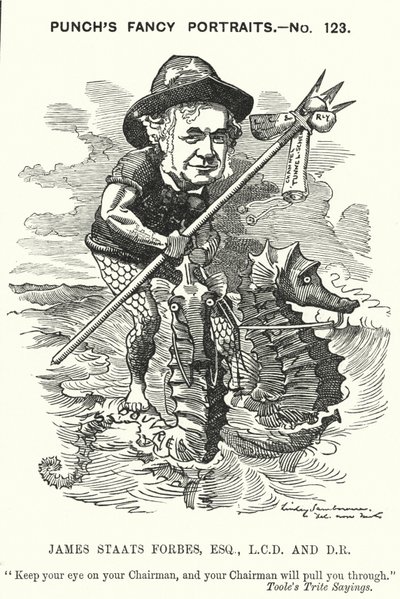 Punch Cartoon: James Staats Forbes, Scottish Railway Engineer and Administrator by Edward Linley (after) Sambourne