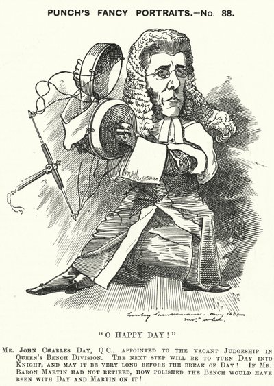 John Charles Day, English Lawyer and Judge (engraving) by Edward Linley (after) Sambourne
