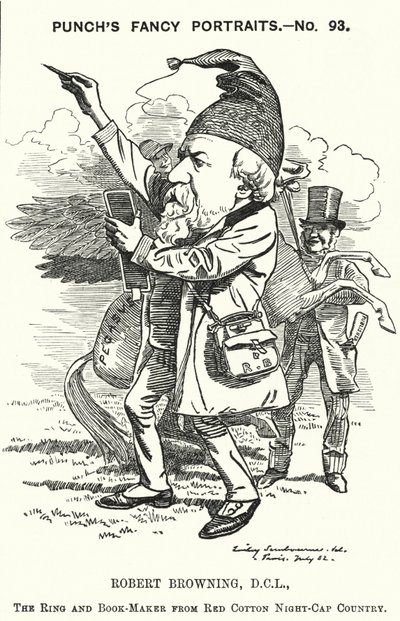 Robert Browning, English poet and playwright by Edward Linley (after) Sambourne