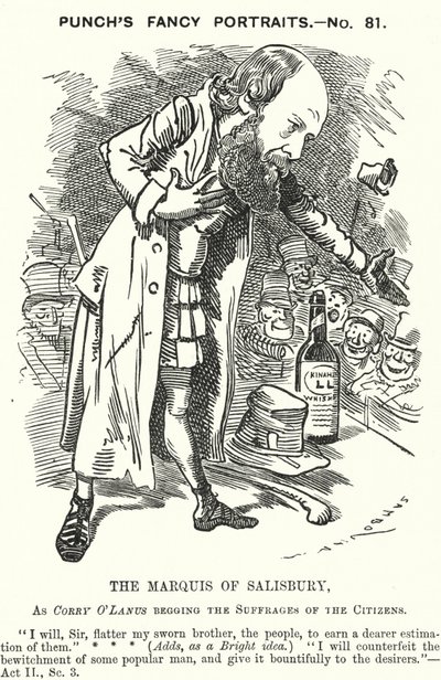 Robert Gascoyne-Cecil, 3rd Marquess of Salisbury, English Conservative politician by Edward Linley (after) Sambourne