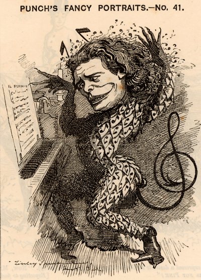 Anton Rubinstein, Russian pianist, composer and conductor, founder of the St Petersburg Conservatoire by Edward Linley Sambourne