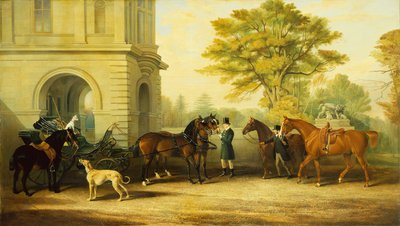 Lady Williams Wynns Favourite Phaeton, Ponies, Horses and Dogs by Edward Lloyd